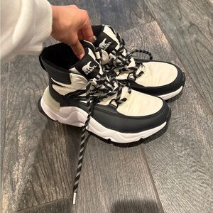 Sorel Black and White Women's Sneakers